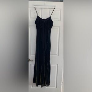 Elegant Black & Gold Evening Gown